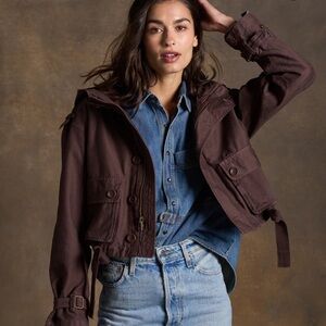 New Rowan Finnian Hooded Utility Jacket - Mountain Ridge Brown - M